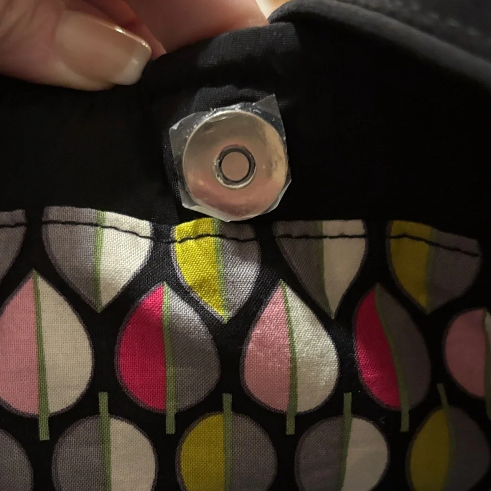 Vera Bradley Black Microfiber Large Quilted Tote BNOT NEVER USED - Picture 12 of 16